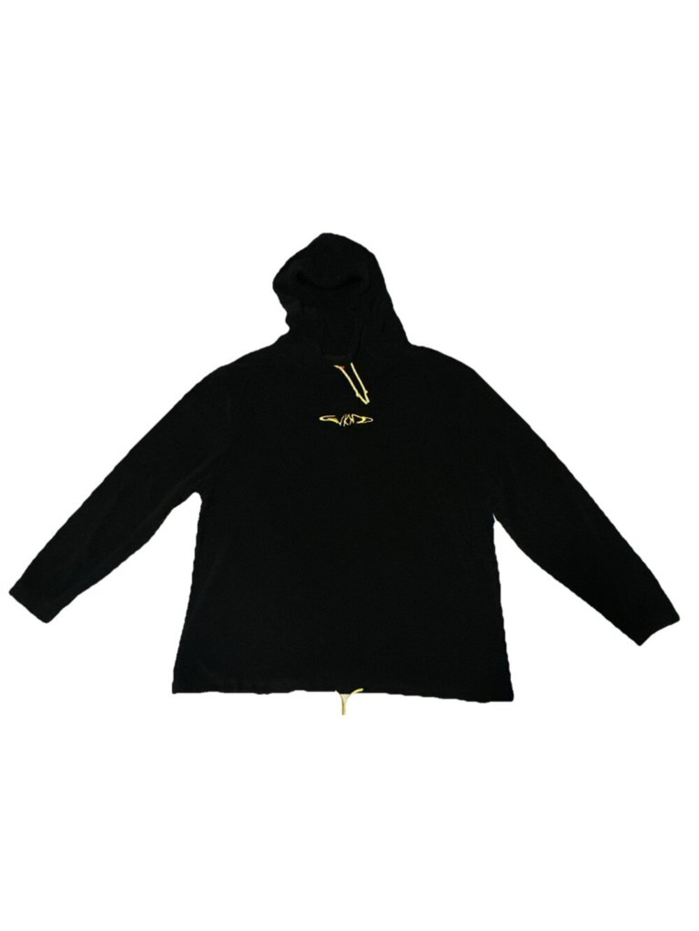 WKND Skateboard Black Terry Pullover Hoodie Large Waist Drawstring Beach Surf